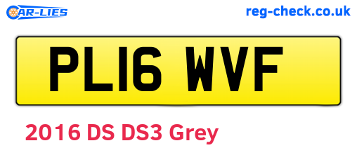 PL16WVF are the vehicle registration plates.