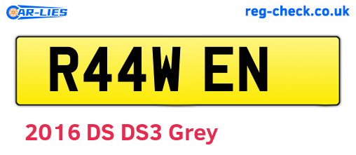 R44WEN are the vehicle registration plates.