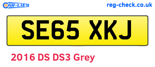 SE65XKJ are the vehicle registration plates.