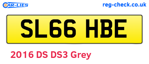 SL66HBE are the vehicle registration plates.
