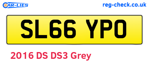 SL66YPO are the vehicle registration plates.