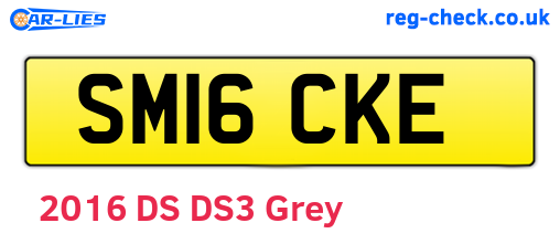 SM16CKE are the vehicle registration plates.
