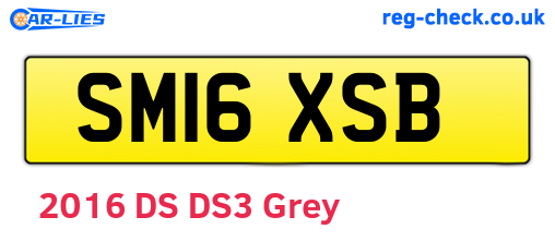 SM16XSB are the vehicle registration plates.
