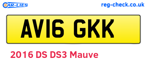 AV16GKK are the vehicle registration plates.