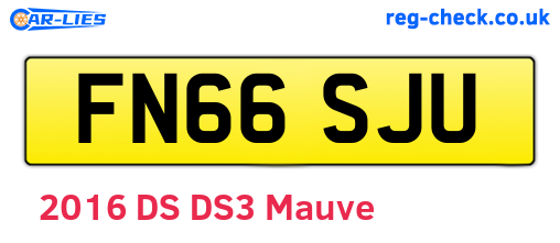 FN66SJU are the vehicle registration plates.