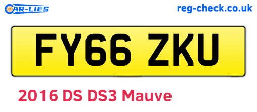FY66ZKU are the vehicle registration plates.