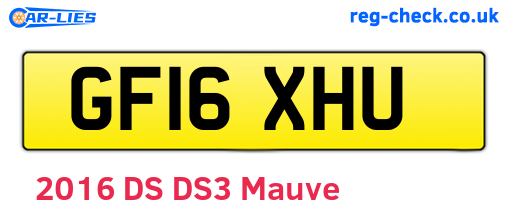 GF16XHU are the vehicle registration plates.
