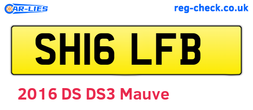 SH16LFB are the vehicle registration plates.