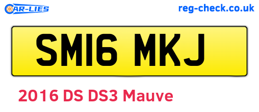 SM16MKJ are the vehicle registration plates.