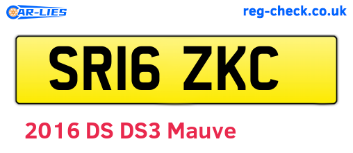SR16ZKC are the vehicle registration plates.