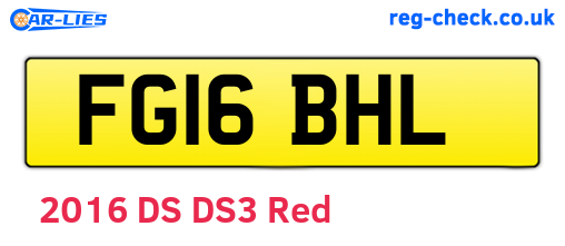 FG16BHL are the vehicle registration plates.