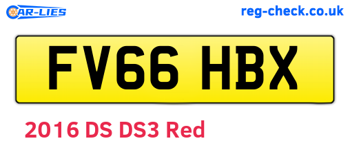 FV66HBX are the vehicle registration plates.