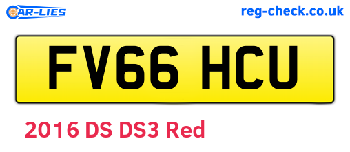 FV66HCU are the vehicle registration plates.