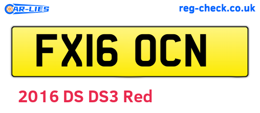 FX16OCN are the vehicle registration plates.