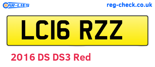 LC16RZZ are the vehicle registration plates.