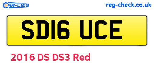 SD16UCE are the vehicle registration plates.