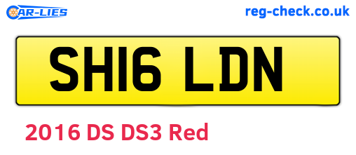 SH16LDN are the vehicle registration plates.