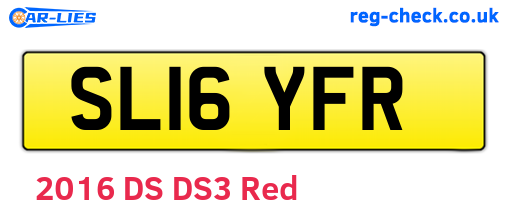 SL16YFR are the vehicle registration plates.