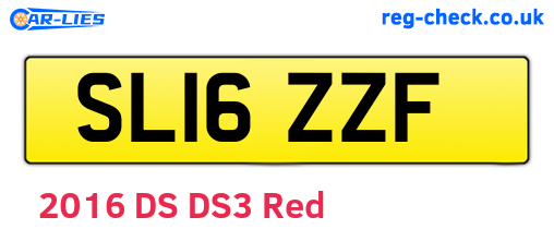 SL16ZZF are the vehicle registration plates.