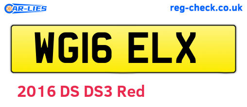 WG16ELX are the vehicle registration plates.