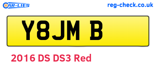 Y8JMB are the vehicle registration plates.