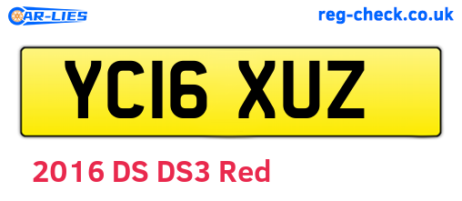 YC16XUZ are the vehicle registration plates.