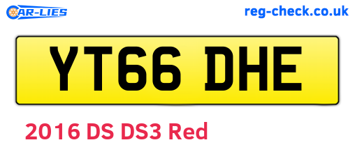 YT66DHE are the vehicle registration plates.