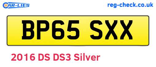 BP65SXX are the vehicle registration plates.