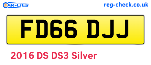 FD66DJJ are the vehicle registration plates.