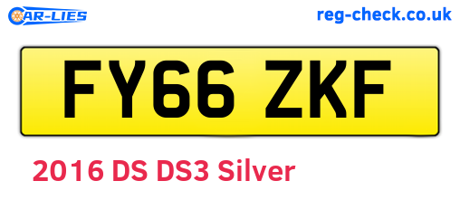 FY66ZKF are the vehicle registration plates.