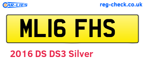 ML16FHS are the vehicle registration plates.