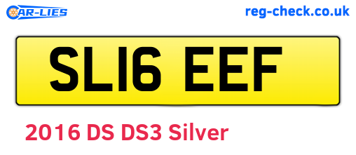 SL16EEF are the vehicle registration plates.