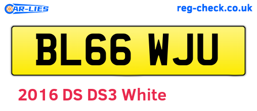 BL66WJU are the vehicle registration plates.