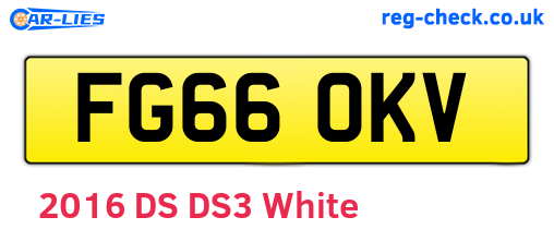 FG66OKV are the vehicle registration plates.