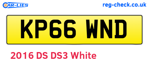 KP66WND are the vehicle registration plates.