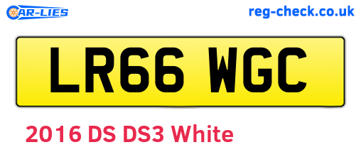 LR66WGC are the vehicle registration plates.