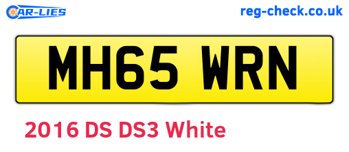 MH65WRN are the vehicle registration plates.