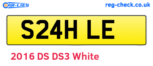 S24HLE are the vehicle registration plates.
