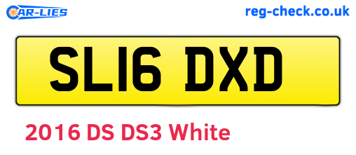 SL16DXD are the vehicle registration plates.