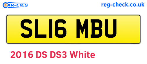 SL16MBU are the vehicle registration plates.