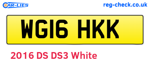 WG16HKK are the vehicle registration plates.