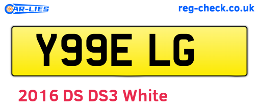 Y99ELG are the vehicle registration plates.