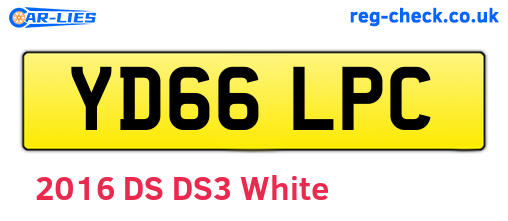 YD66LPC are the vehicle registration plates.