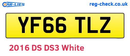 YF66TLZ are the vehicle registration plates.