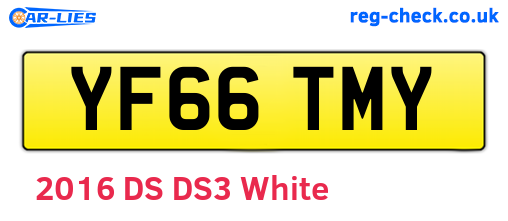YF66TMY are the vehicle registration plates.