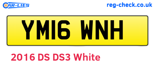 YM16WNH are the vehicle registration plates.