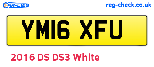 YM16XFU are the vehicle registration plates.