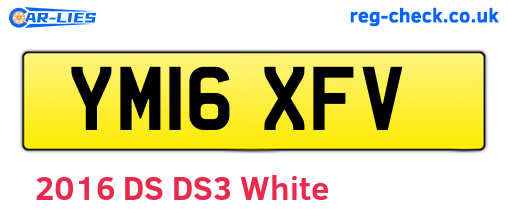 YM16XFV are the vehicle registration plates.