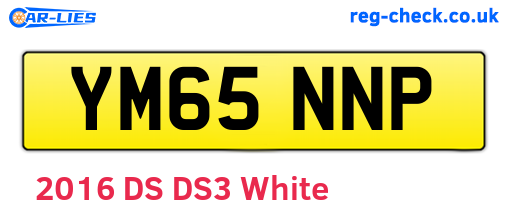 YM65NNP are the vehicle registration plates.