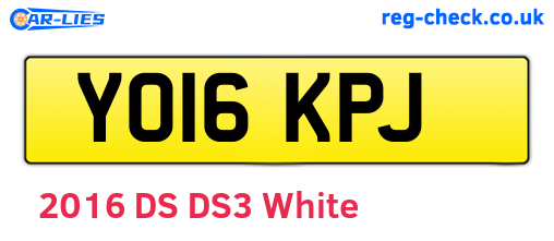 YO16KPJ are the vehicle registration plates.